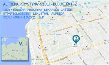 INDYWIDUALNA PRAKTYKA LEKARSKA GABINET STOMATOLOGICZNY LEK.STOM. ALFREDA SZULC-BUDUKIEWICZ - ALFREDA KRYSTYNA SZULC-BUDUKIEWICZ - ARMII KRAJOWEJ 9,  EŁK