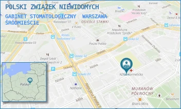 GABINET STOMATOLOGICZNY - POLSKI ZWIĄZEK NIEWIDOMYCH - KARMELICKA 26,  WARSZAWA ŚRÓDMIEŚCIE