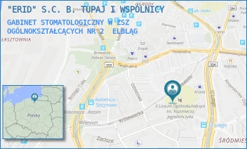 GABINET STOMATOLOGICZNY W ZSZ OGÓLNOKSZTAŁCĄCYCH NR 2 - "ERID" S.C. B. TUPAJ I WSPÓLNICY - KRÓLEWIECKA 42,  ELBLĄG