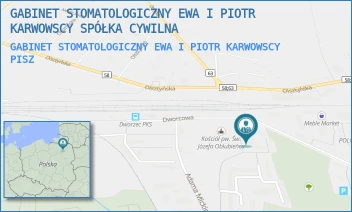 GABINET STOMATOLOGICZNY EWA I PIOTR KARWOWSCY - GABINET STOMATOLOGICZNY EWA I PIOTR KARWOWSCY SPÓŁKA CYWILNA - DWORCOWA 13,  PISZ