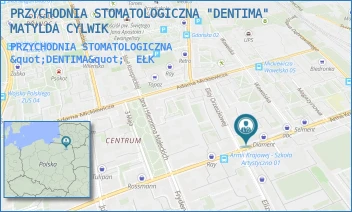 PRZYCHODNIA STOMATOLOGICZNA "DENTIMA" - PRZYCHODNIA STOMATOLOGICZNA "DENTIMA" MATYLDA CYLWIK - ARMII KRAJOWEJ 21A/3,  EŁK