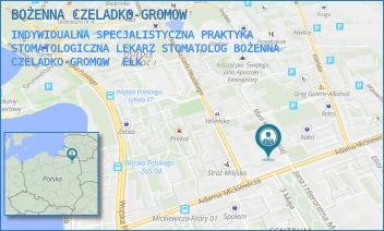 INDYWIDUALNA SPECJALISTYCZNA PRAKTYKA STOMATOLOGICZNA LEKARZ STOMATOLOG BOŻENNA CZELADKO-GROMOW - BOŻENNA CZELADKO-GROMOW - KONOPNICKIEJ 1/317,  EŁK