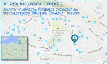 JOLANTA MAŁGORZATA FURSEWICZ INDYWIDUALNA SPECJALISTYCZNA PRAKTYKA LEKARSKA - JOLANTA MAŁGORZATA FURSEWICZ - KRÓLOWEJ JADWIGI 20/IV,  GIŻYCKO