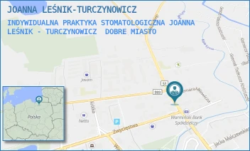 INDYWIDUALNA PRAKTYKA STOMATOLOGICZNA JOANNA LEŚNIK - TURCZYNOWICZ - JOANNA LEŚNIK-TURCZYNOWICZ - WOJSKA POLSKIEGO 12,  DOBRE MIASTO