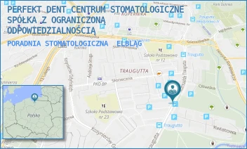 PORADNIA STOMATOLOGICZNA - PERFEKT DENT CENTRUM STOMATOLOGICZNE SPÓŁKA Z OGRANICZONĄ ODPOWIEDZIALNOŚCIĄ - ROMUALDA TRAUGUTTA 40,  ELBLĄG