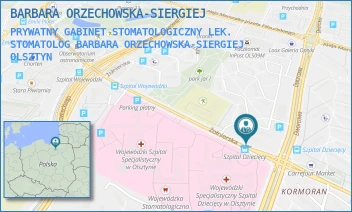 PRYWATNY GABINET STOMATOLOGICZNY LEK. STOMATOLOG BARBARA ORZECHOWSKA-SIERGIEJ - BARBARA ORZECHOWSKA-SIERGIEJ - ŻOŁNIERSKA 41A,  OLSZTYN