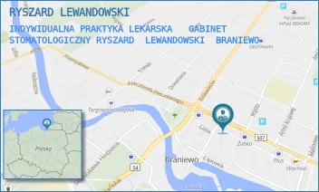 INDYWIDUALNA PRAKTYKA LEKARSKA   GABINET STOMATOLOGICZNY RYSZARD  LEWANDOWSKI - RYSZARD LEWANDOWSKI - KOŚCIUSZKI 12B/03,  BRANIEWO