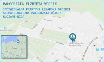 INDYWIDUALNA PRAKTYKA LEKARSKA GABINET STOMATOLOGICZNY MAŁGORZATA WÓJCIK - MAŁGORZATA ELŻBIETA WÓJCIK - POLNA 1,  RUCIANE-NIDA
