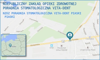 NZOZ PORADNIA STOMATOLOGICZNA VITA-DENT PIASKI - NIEPUBLICZNY ZAKŁAD OPIEKI ZDROWOTNEJ PORADNIA STOMATOLOGICZNA VITA-DENT - GOSTYŃSKA 1,  PIASKI