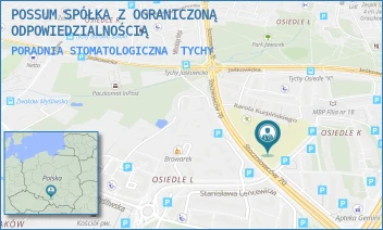 PORADNIA STOMATOLOGICZNA - POSSUM SPÓŁKA Z OGRANICZONĄ ODPOWIEDZIALNOŚCIĄ - UL. FELIKSA KONECZNEGO 1,  TYCHY