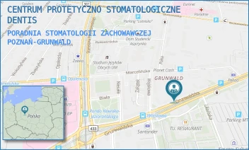 PORADNIA STOMATOLOGII ZACHOWAWCZEJ - CENTRUM PROTETYCZNO STOMATOLOGICZNE DENTIS - GRUNWALDZKA 33C,  POZNAŃ-GRUNWALD