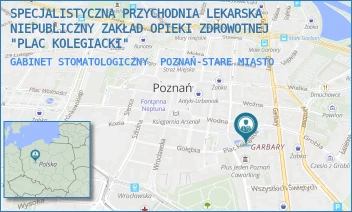GABINET STOMATOLOGICZNY - SPECJALISTYCZNA PRZYCHODNIA LEKARSKA NIEPUBLICZNY ZAKŁAD OPIEKI ZDROWOTNEJ "PLAC KOLEGIACKI" - PL.KOLEGIACKI 12A,  POZNAŃ-STARE MIASTO