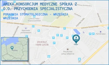 PORADNIA STOMATOLOGICZNA - WRZEŚNIA - AMIKA KONSORCJUM MEDYCZNE SPÓŁKA Z O.O. PRZYCHODNIA SPECJALISTYCZNA - PIASTÓW 16,  WRZEŚNIA