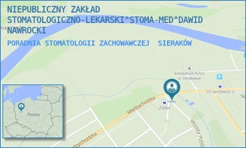 PORADNIA STOMATOLOGII ZACHOWAWCZEJ - NIEPUBLICZNY ZAKŁAD STOMATOLOGICZNO-LEKARSKI"STOMA-MED"DAWID NAWROCKI - BOLESŁAWA CHROBREGO 22A,  SIERAKÓW