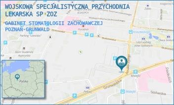 GABINET STOMATOLOGII ZACHOWAWCZEJ - WOJSKOWA SPECJALISTYCZNA PRZYCHODNIA LEKARSKA SP ZOZ - SZYLINGA ARNOLDA 1,  POZNAŃ-GRUNWALD