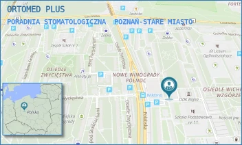 PORADNIA STOMATOLOGICZNA - ORTOMED PLUS - WICHROWE WZGÓRZE 122/3,  POZNAŃ-STARE MIASTO