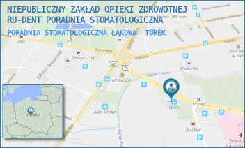 PORADNIA STOMATOLOGICZNA ŁĄKOWA - NIEPUBLICZNY ZAKŁAD OPIEKI ZDROWOTNEJ RU-DENT PORADNIA STOMATOLOGICZNA - ŁĄKOWA 2A,  TUREK