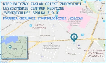 PORADNIA CHIRURGII STOMATOLOGICZNEJ - NIEPUBLICZNY ZAKŁAD OPIEKI ZDROWOTNEJ LESZCZYŃSKIE CENTRUM MEDYCZNE "VENTRICULUS" SPÓŁKA Z O.O. - KSIĘDZA JÓZEFA SURZYŃSKIEGO 11B,  KOŚCIAN