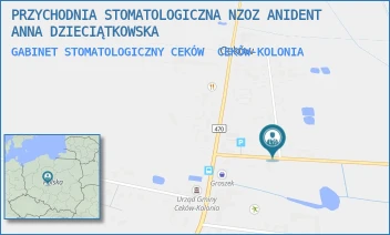 GABINET STOMATOLOGICZNY CEKÓW - PRZYCHODNIA STOMATOLOGICZNA NZOZ ANIDENT ANNA DZIECIĄTKOWSKA - . 17,  CEKÓW-KOLONIA