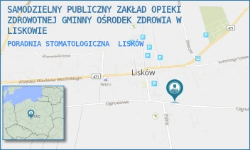 PORADNIA STOMATOLOGICZNA - SAMODZIELNY PUBLICZNY ZAKŁAD OPIEKI ZDROWOTNEJ GMINNY OŚRODEK ZDROWIA W LISKOWIE - OGRODOWA 5,  LISKÓW