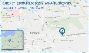 GABINET W SZKOLE - GABINET STOMATOLOGICZNY ANNA FLORKOWSKA - AL.POWSTAŃCÓW WLKP. 13,  KROTOSZYN