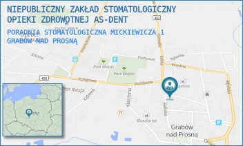 PORADNIA STOMATOLOGICZNA MICKIEWICZA 1 - NIEPUBLICZNY ZAKŁAD STOMATOLOGICZNY OPIEKI ZDROWOTNEJ AS-DENT - MICKIEWICZA 1,  GRABÓW NAD PROSNĄ