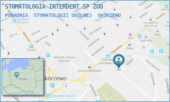 PORADNIA  STOMATOLOGII OGÓLNEJ - STOMATOLOGIA INTERDENT SP ZOO - SZKOLNA 35,  SKÓRZEWO