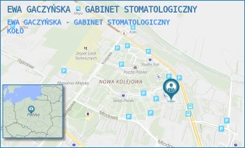 EWA GACZYŃSKA - GABINET STOMATOLOGICZNY - EWA GACZYŃSKA - GABINET STOMATOLOGICZNY - KS. SERAFINA OPAŁKI 18/4,  KOŁO