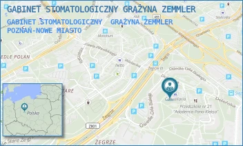 GABINET STOMATOLOGICZNY  GRAŻYNA ZEMMLER - GABINET STOMATOLOGICZNY GRAŻYNA ZEMMLER - OSIEDLE ORŁA BIAŁEGO 103/31,  POZNAŃ-NOWE MIASTO