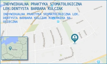 INDYWIDUALNA PRAKTYKA STOMATOLOGICZNA LEK. DENTYSTA BARBARA KULCZAK KOPERNIKA 8A - INDYWIDUALNA PRAKTYKA STOMATOLOGICZNA LEK.DENTYSTA BARBARA KULCZAK - KOPERNIKA 8/A,  OSIECZNA