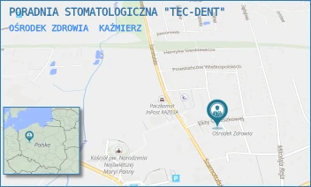 OŚRODEK ZDROWIA - PORADNIA STOMATOLOGICZNA "TEC-DENT" - ORZESZKOWEJ 6,  KAŹMIERZ
