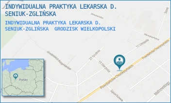 INDYWIDUALNA PRAKTYKA LEKARSKA D. SENIUK-ZGLIŃSKA - DAGMARA SENIUK-ZGLIŃSKA GABINET STOMATOLOGICZNY - POWSTAŃCÓW CHOCIESZYŃSKICH 69,  GRODZISK WIELKOPOLSKI
