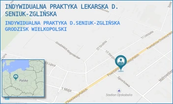 INDYWIDUALNA PRAKTYKA D.SENIUK-ZGLIŃSKA - DAGMARA SENIUK-ZGLIŃSKA GABINET STOMATOLOGICZNY - POWSTAŃCÓW CHOCIESZYŃSKICH 54,  GRODZISK WIELKOPOLSKI