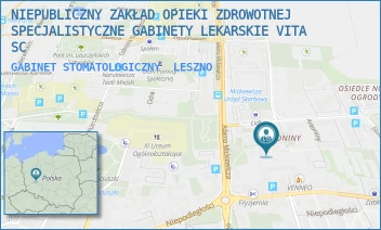 GABINET STOMATOLOGICZNY - NIEPUBLICZNY ZAKŁAD OPIEKI ZDROWOTNEJ SPECJALISTYCZNE GABINETY LEKARSKIE VITA SC - JANA OSTROROGA 8A,  LESZNO