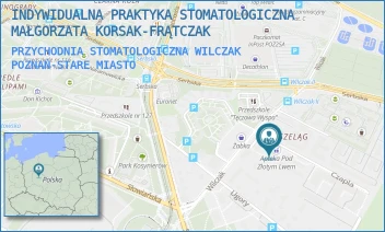 PRZYCHODNIA STOMATOLOGICZNA WILCZAK - INDYWIDUALNA PRAKTYKA STOMATOLOGICZNA MAŁGORZATA KORSAK-FRĄTCZAK - WILCZAK 12F,  POZNAŃ-STARE MIASTO