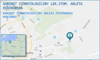 GABINET STOMATOLOGICZNY ARLETA PIOTROWSKA - GABINET STOMATOLOGICZNY LEK.STOM. ARLETA PIOTROWSKA - WŁADYSŁAWA JAGIEŁŁY 28 A,  KRAJENKA