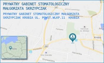 PRYWATNY GABINET STOMATOLOGICZNY MAŁGORZATA SKRZYPCZAK KROBIA UL. POWST.WLKP.11 - PRYWATNY GABINET STOMATOLOGICZNY MAŁGORZATA SKRZYPCZAK - POWSTAŃCÓW WIELKOPOLSKICH 11,  KROBIA