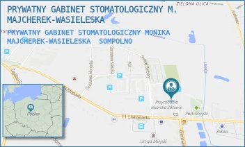 PRYWATNY GABINET STOMATOLOGICZNY MONIKA MAJCHEREK-WASIELESKA - PRYWATNY GABINET STOMATOLOGICZNY M. MAJCHEREK-WASIELESKA - SPOKOJNA 5,  SOMPOLNO