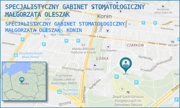 SPECJALISTYCZNY GABINET STOMATOLOGICZNY - MAŁGORZATA OLESZAK - SPECJALISTYCZNY GABINET STOMATOLOGICZNY MAŁGORZATA OLESZAK - POWSTAŃCÓW WIELKOPOLSKICH 2 A,  KONIN