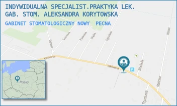 GABINET STOMATOLOGICZNY NOWY - INDYWIDUALNA SPECJALIST.PRAKTYKA LEK. GAB. STOM. ALEKSANDRA KORYTOWSKA - GŁÓWNA 50,  PECNA