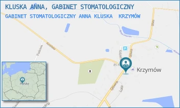 GABINET STOMATOLOGICZNY ANNA KLUSKA - KLUSKA ANNA, GABINET STOMATOLOGICZNY - GŁÓWNA 17,  KRZYMÓW