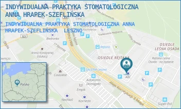 INDYWIDUALNA PRAKTYKA STOMATOLOGICZNA ANNA HRAPEK-SZEFLIŃSKA - INDYWIDUALNA PRAKTYKA STOMATOLOGICZNA ANNA HRAPEK-SZEFLIŃSKA - TADEUSZA REJTANA 73A,  LESZNO