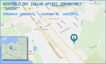 PORADNIA ZANIEMYŚL - SOSNOWA 4A - NIEPUBLICZNY ZAKŁAD OPIEKI ZDROWOTNEJ "DADENT" - SOSNOWA 4A,  ZANIEMYŚL