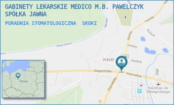 PORADNIA STOMATOLOGICZNA - GABINETY LEKARSKIE MEDICO M.B. PAWELCZYK SPÓŁKA JAWNA - ROŚCIŃSKA 2,  SKOKI