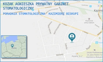 PORADNIA STOMATOLOGICZNA - KOZAK AGNIESZKA PRYWATNY GABINET STOMATOLOGICZNY - HARCERSKA 10,  KAZIMIERZ BISKUPI