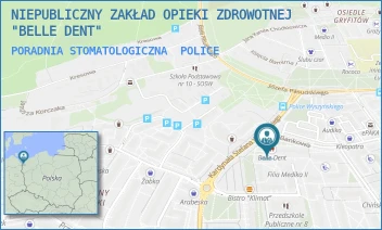 PORADNIA STOMATOLOGICZNA - NIEPUBLICZNY ZAKŁAD OPIEKI ZDROWOTNEJ "BELLE DENT" - BANKOWA 2/1,  POLICE