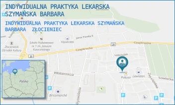 INDYWIDUALNA PRAKTYKA LEKARSKA SZYMAŃSKA BARBARA - INDYWIDUALNA PRAKTYKA LEKARSKA SZYMAŃSKA BARBARA - OBROŃCÓW WESTERPLATTE 3,  ZŁOCIENIEC