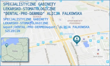 SPECJALISTYCZNE GABINETY LEKARSKO-STOMATOLOGICZNE "DENTAL-PRO-DERMED" ALICJA FALKOWSKA - SPECJALISTYCZNE GABINETY LEKARSKO-STOMATOLOGICZNE "DENTAL-PRO-DERMED" ALICJA FALKOWSKA - ŁUKASIŃSKIEGO 42A/7,  SZCZECIN