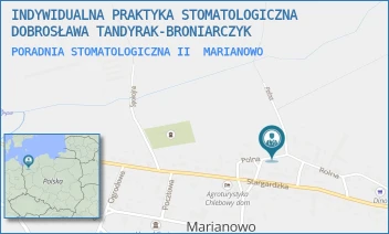 PORADNIA STOMATOLOGICZNA II - INDYWIDUALNA PRAKTYKA STOMATOLOGICZNA DOBROSŁAWA TANDYRAK-BRONIARCZYK - POLNA 1 A,  MARIANOWO