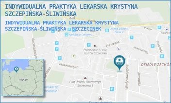 INDYWIDUALNA PRAKTYKA LEKARSKA KRYSTYNA SZCZEPIŃSKA-ŚLIWIŃSKA - INDYWIDUALNA PRAKTYKA LEKARSKA KRYSTYNA SZCZEPIŃSKA-ŚLIWIŃSKA - JAGIEŁŁY 8,  SZCZECINEK